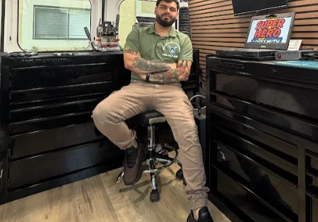 Inside the Super Hero Locksmith mobile workshop
